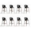 Ensemble de chaises noires et brunes (dossier de 8)-98180316-98180317