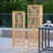 Large Geometric Hollow Design Solar Powered Integrated LED Outdoor Lantern (Set of 2) Solar Lighting