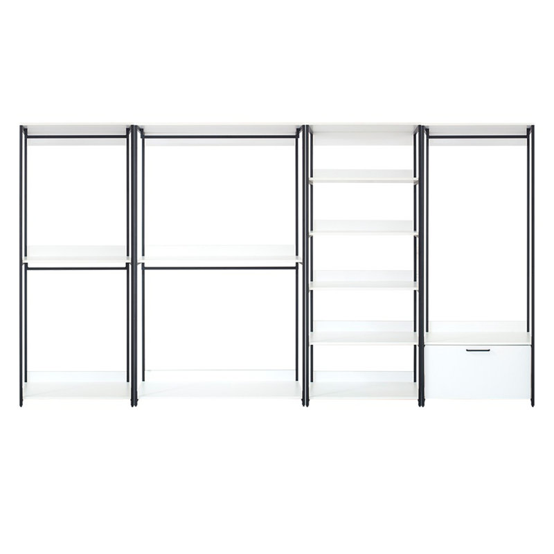 Système de penderie en bois, Blanc