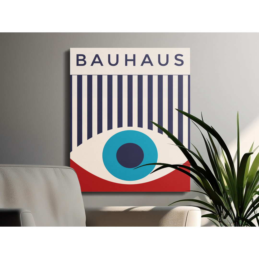 Bauhaus Canvas Wall Art, 1919 Exhibition, Modern Art Print, Gallery Wrapped, Ready to Hang, Bauhaus Poster, Archival Quality, Statement