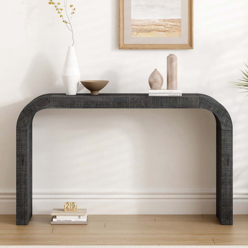 Console en bois de 52 po Mirod, Noir antique