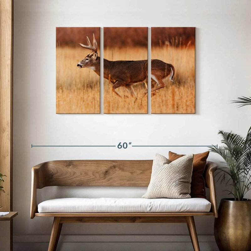 Brampt Running Buck, 28" H x 45" W