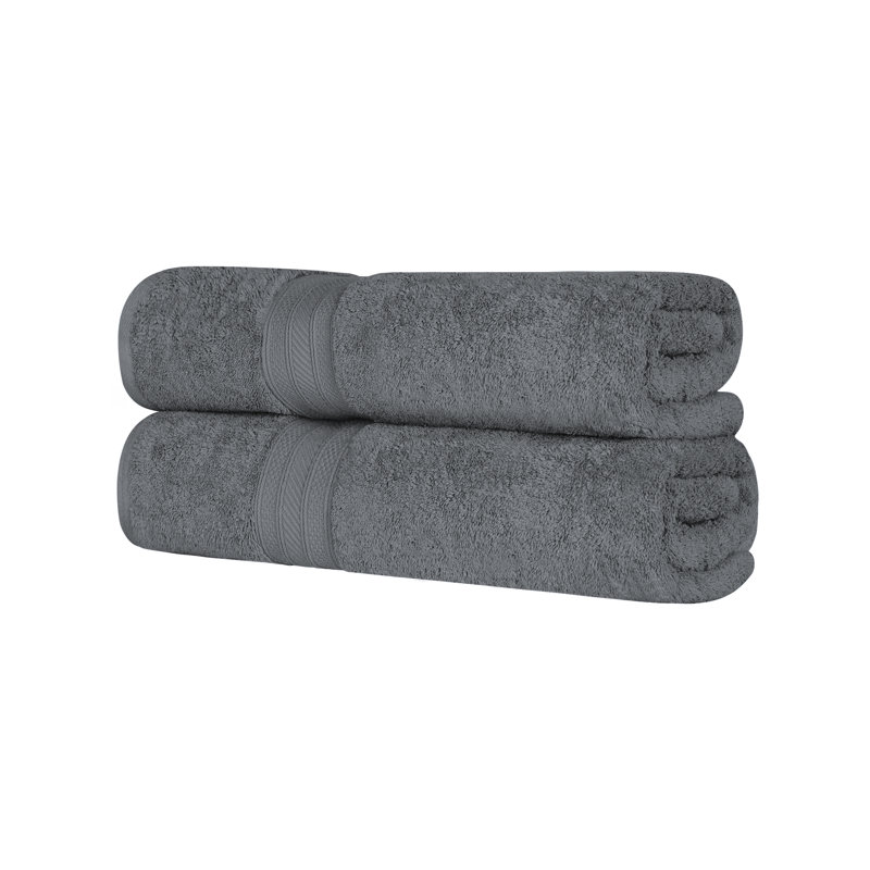 Drap de bain en coton peigné Glenlee, Gris