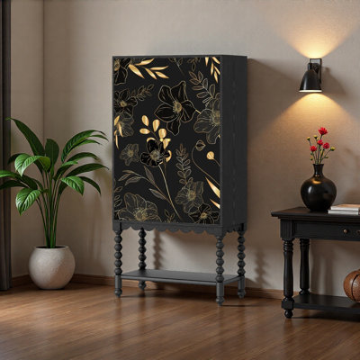 Armoire de rangement à pieds hauts de style chinois