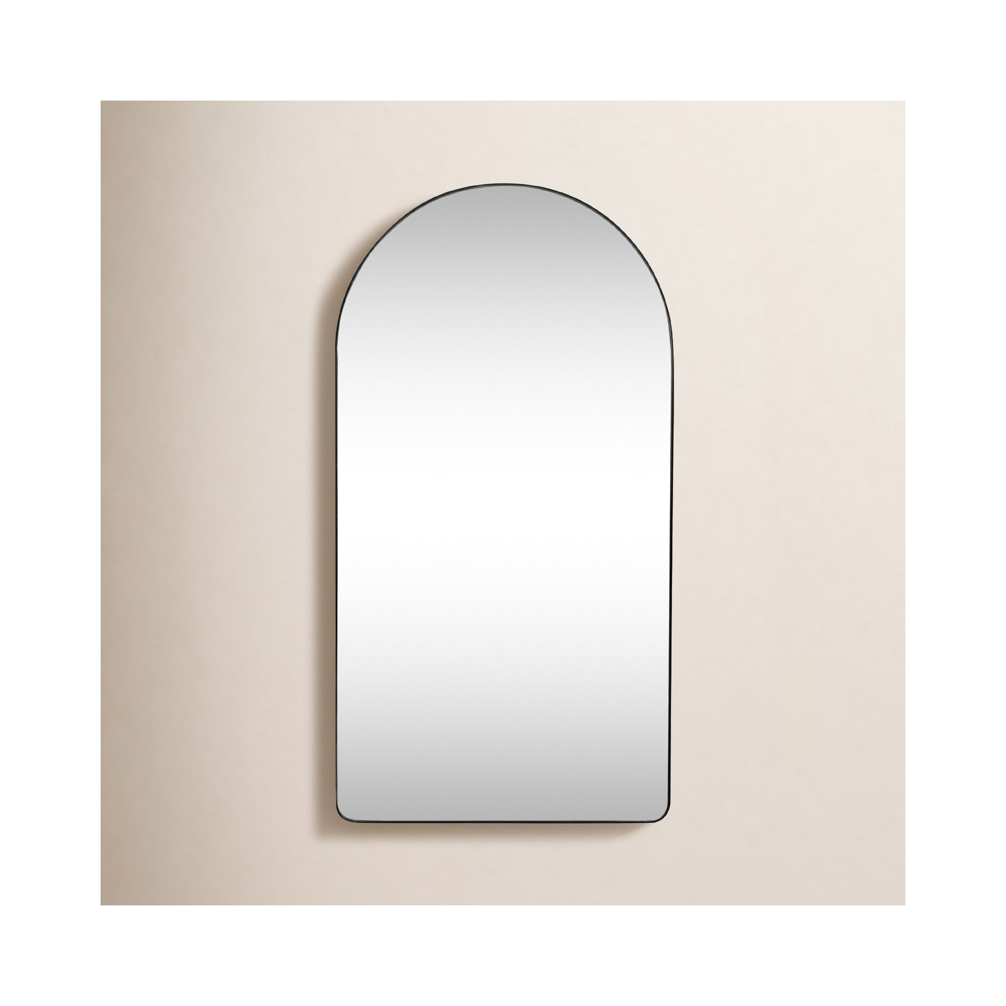 Colca Arched Medicine Cabinet, Recess Mount, Black