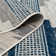 Veroniza Blue Grey Aztec Power Loom Rug