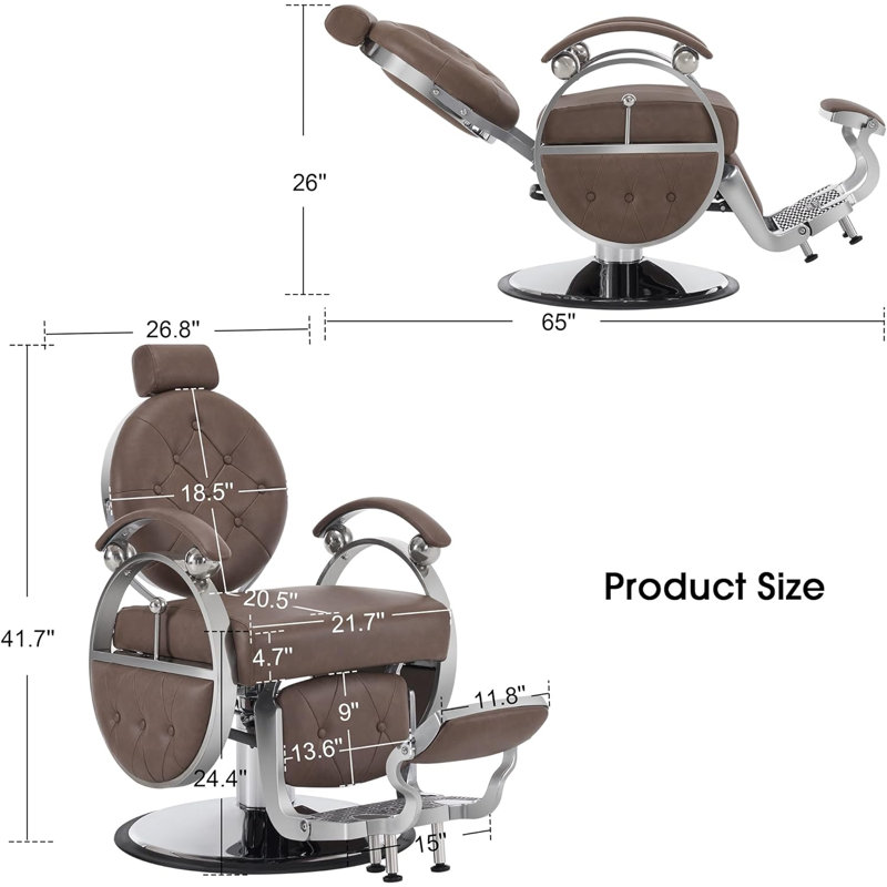 Fauteuil de coiffeur inclinable Damayah