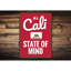 Enseigne en aluminium Cali State Of Mind-58289475