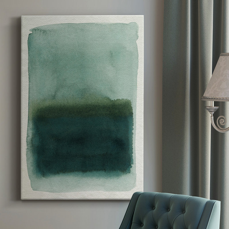 Sea Glass Windowpane II - peinture sur toile tendue, H 48 po x l 32 po x P 1 po