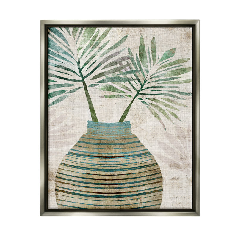 Rustic Boho Botanicals, H 31 po x l 25 po x P 1,7 po, Cadre flottant gris lustré