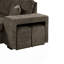 Canapé-lit modulaire réversible avec tablette latérale et 2 tabourets, canapé-lit coulissant en L, canapé-lit d'angle avec méridienne de rangement gauche / droite pour le salon, gris anthracite Knox-1120224379