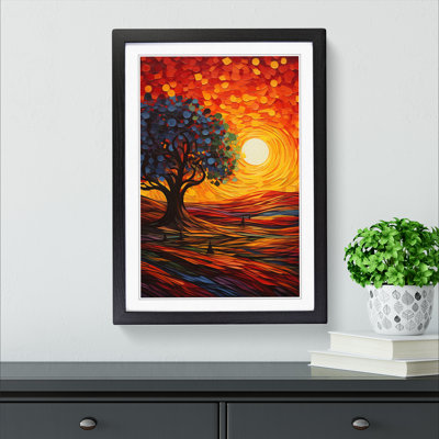 Sunset Orphism No.4 - Framed Print