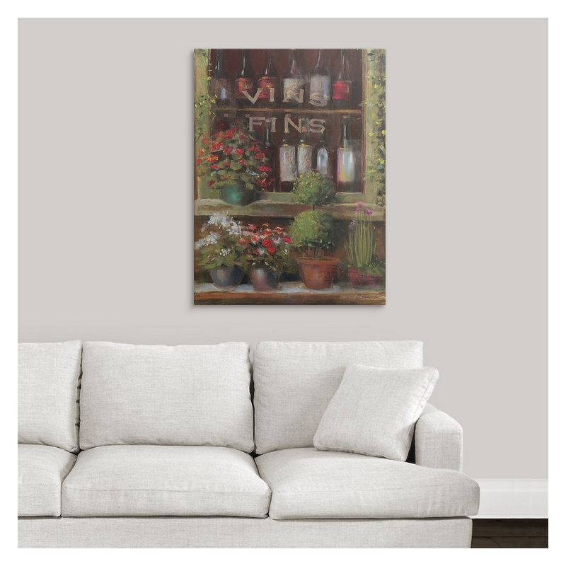 «Wine and Hers I» par Carol Rowan, impression, H 36 po x l 27 po x P 1,5 po, Toile
