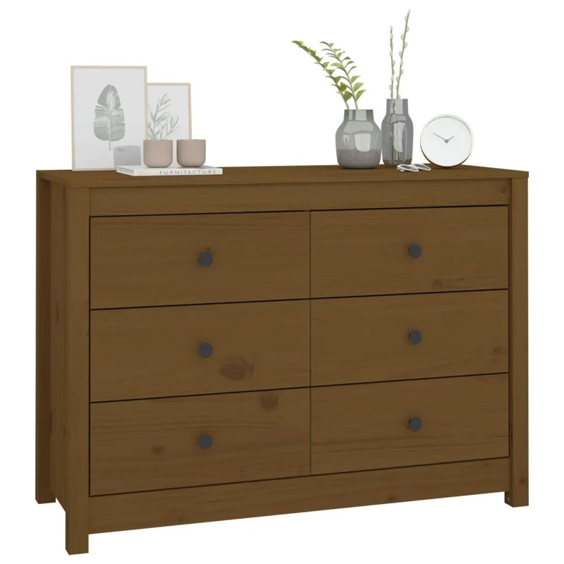Side Cabinet 100x40x72 cm Solid Wood Pine, Honey Brown