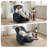 Ultra-Comfortable Corduroy Electric Recliner Chair - 135° Forward & Backward Adjustment, Heated Massage-2041309614