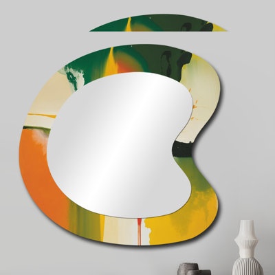 Spanish Moss Soulscape V - Abstract Asymmetrical Modern Large Wall Mirror