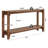 63" Solid Wood Console Table with Dual Shelves
