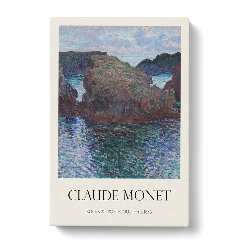 Rocks at Port Goulphar by Claude Monet - Wrapped Canvas, 60cm H x 40cm W x 3cm D
