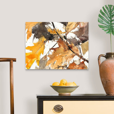 «Watercolor Autumn Leaves I», art mural sur toile
