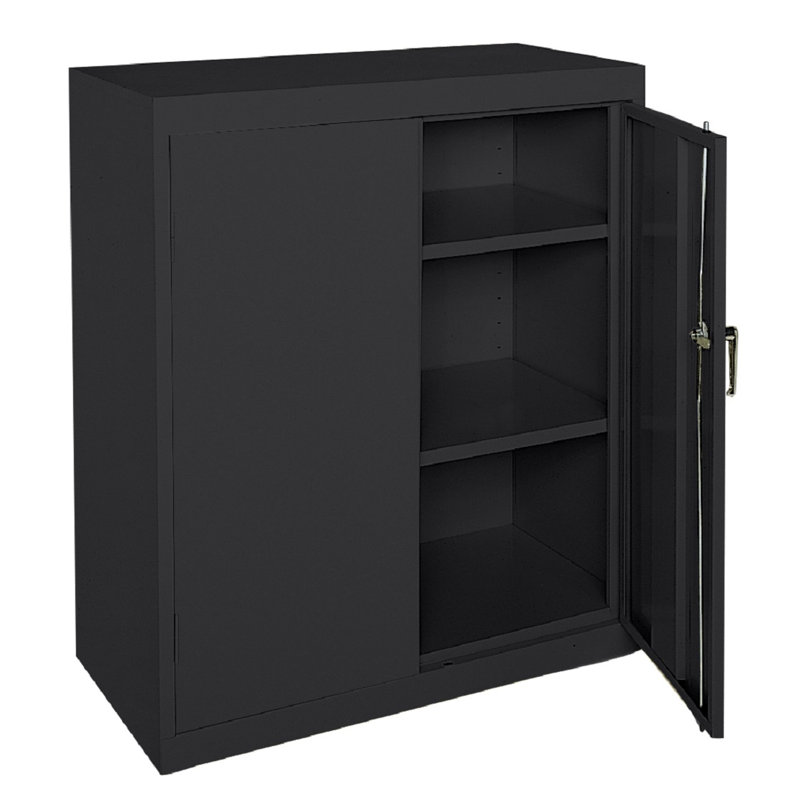 Classic Series 36'' Wide 3 - Shelf Storage Cabinet, Black