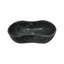 Lavabo vasque en marbre gris foncé, conception à vagues organiques 23,6 po, monobloc massif, finition mate pour salle de bain