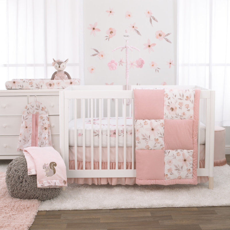 Kraus Greenguard Gold Certified Floral - Piece Standard Crib Fitted Sheet