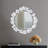30.5"Eden Gingko Leaf Round Wall Mirror White