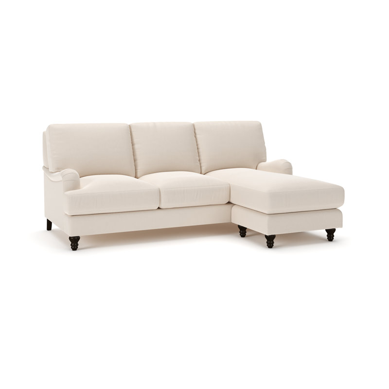 Walters Upholstered Sofa With Reversible Chaise, Canvas Canvas