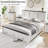Robincroft Farmhouse Bed Frame With 52" Headboard Wood Platform Bedframe With Storage Drawers-655811225-619276910