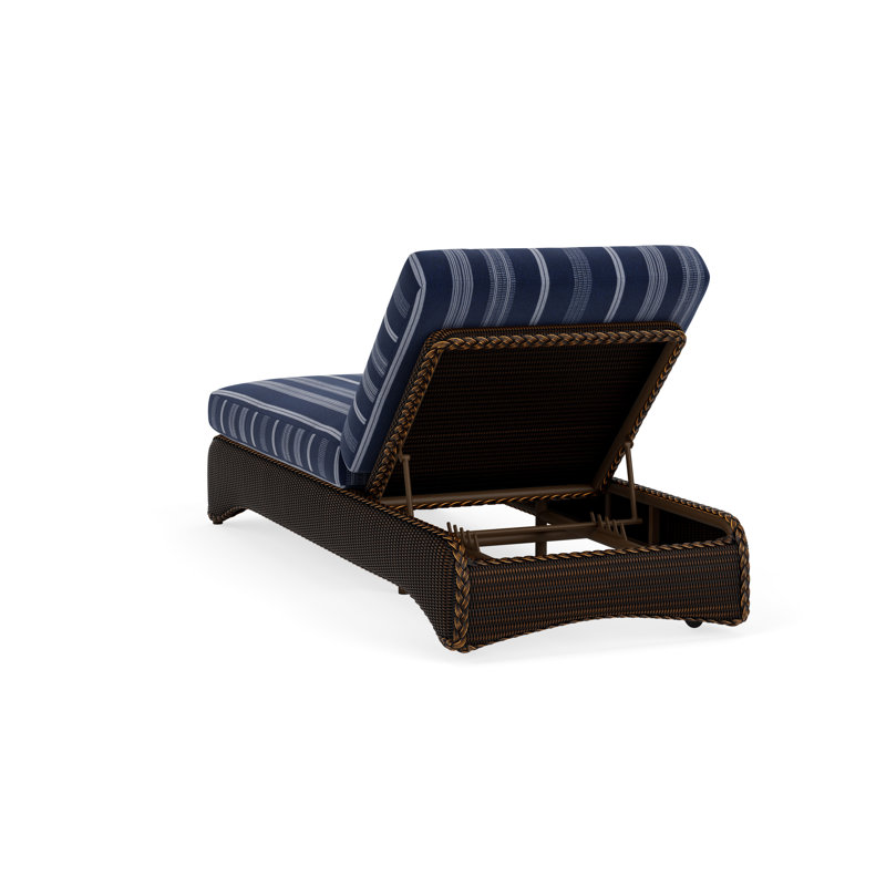 Loom Outdoor Chaise Lounge, Mink, Consider Indigo