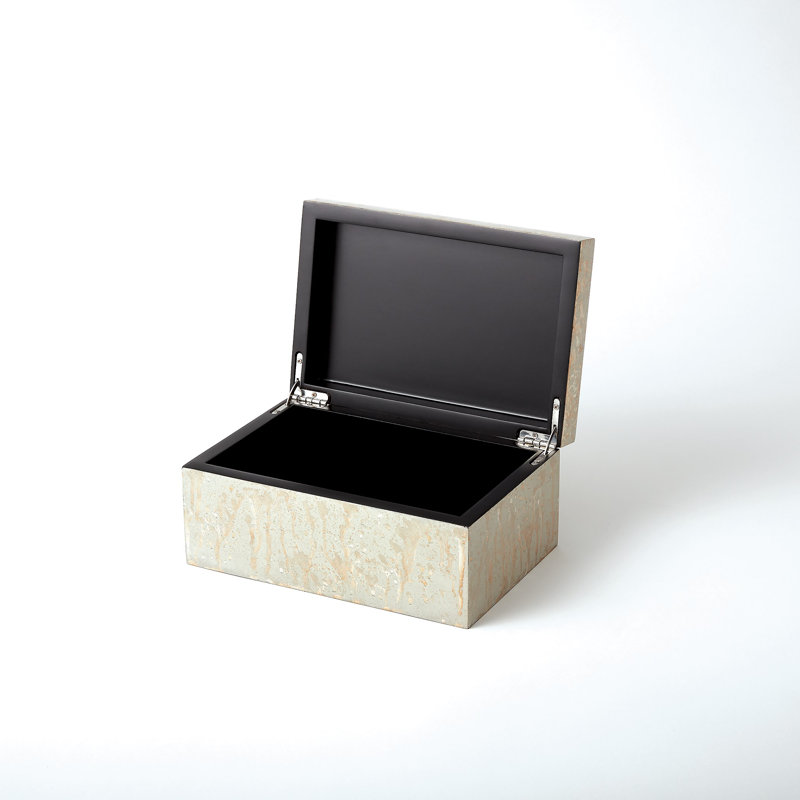 Decorative Box, Small, Champagne Silver