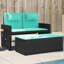 Banc de patio inclinable avec coussins vidaXL-99049278