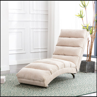 Linen Massage Chaise Lounge Indoor with Remote Control, Ergonomic Electric Long Lounger for Ultimate Relaxation and Comfort