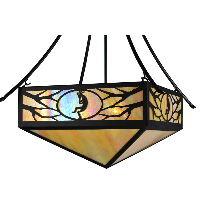 Luminaire bol suspendu unique à 4 lumières Eda