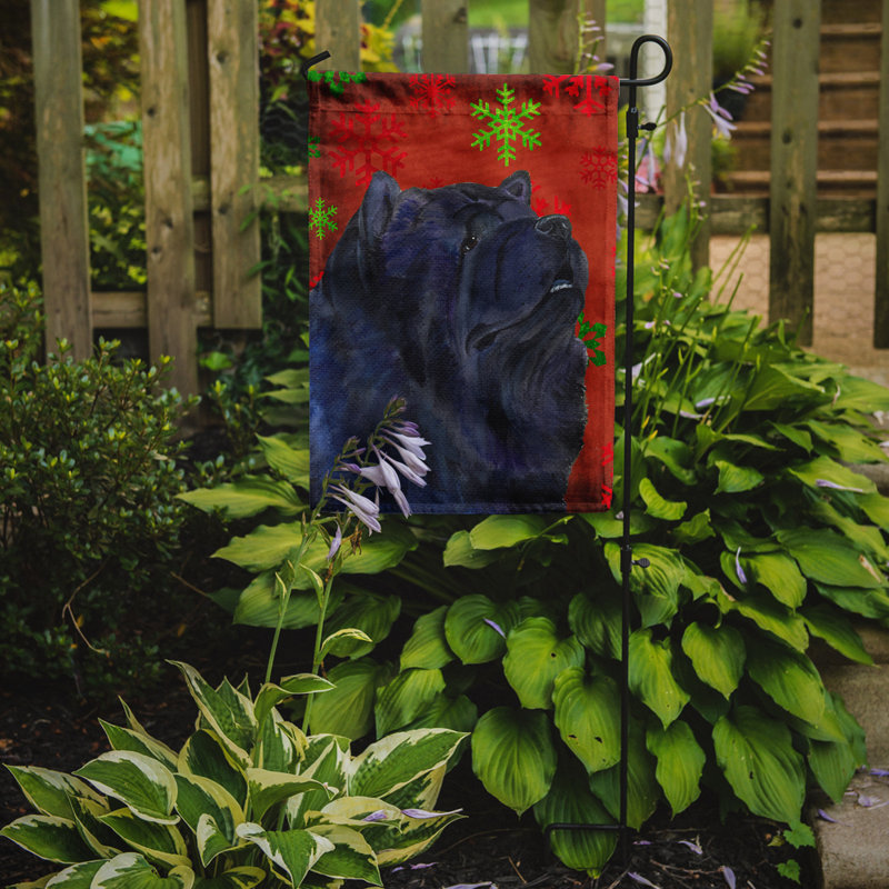 Drapeau rouge et vert Vart, Chow-chow (noir)
