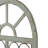 Wood Arched Window Inspired Scroll Light Blue Wall Decor with Metal Scrollwork Relief