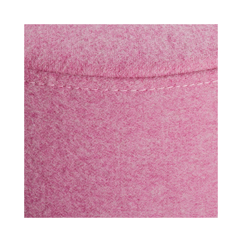 Bumper Upholstered Ottoman, Pink