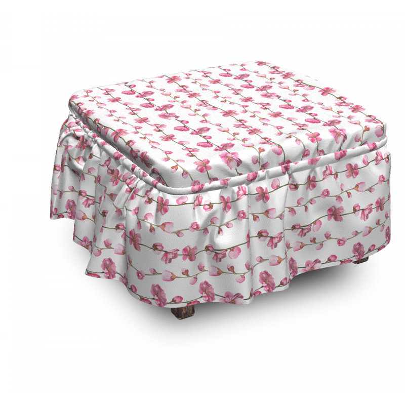 Housse pour repose-pieds fleurings