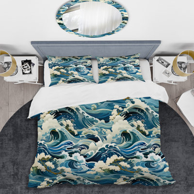Water Elements Abstract Duvet Cover