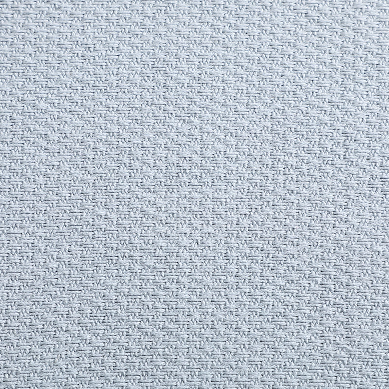 Tommy Hilfiger Cotton Pique Solid Blanket, Light Blue, Queen