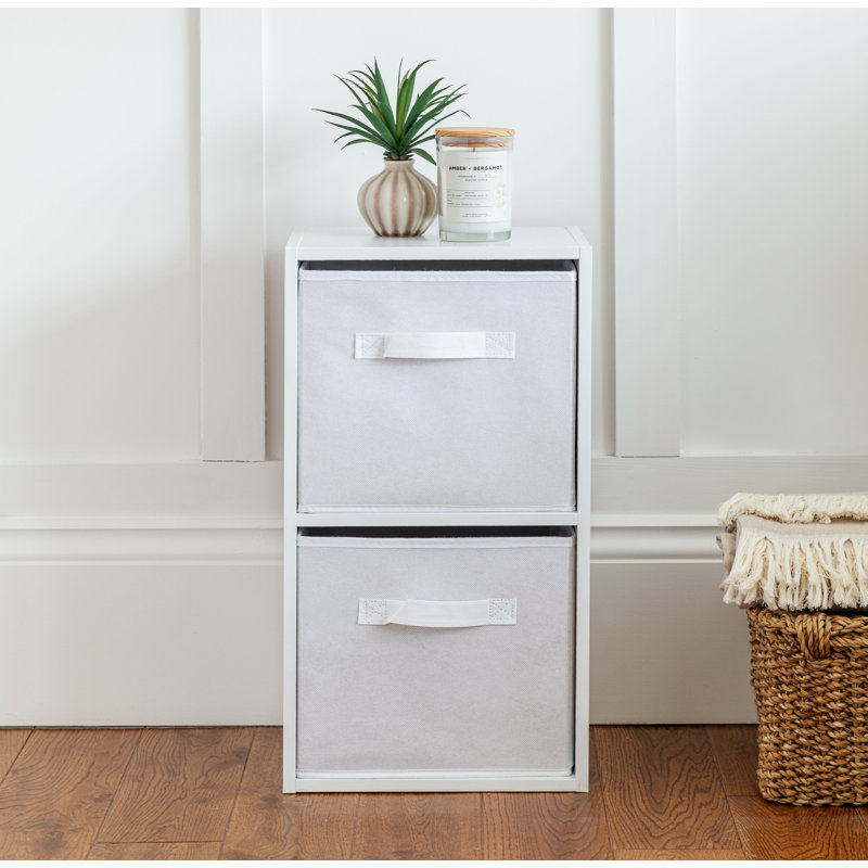 Northville 54cm H x 30cm W Cube Bookcase, White/White