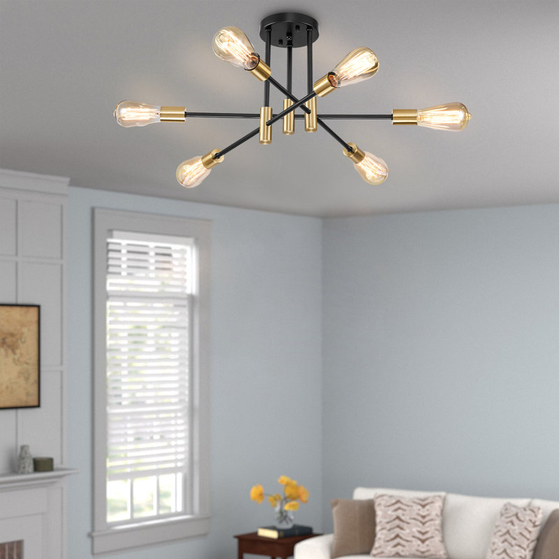 Leopardus 6-Light 62cm Sputnik Semi Flush Mount