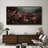 Dark Toned Moody Flower Field Art - Pictures Extra Large Framed Canvas Print Wall Art-457089808-457089815