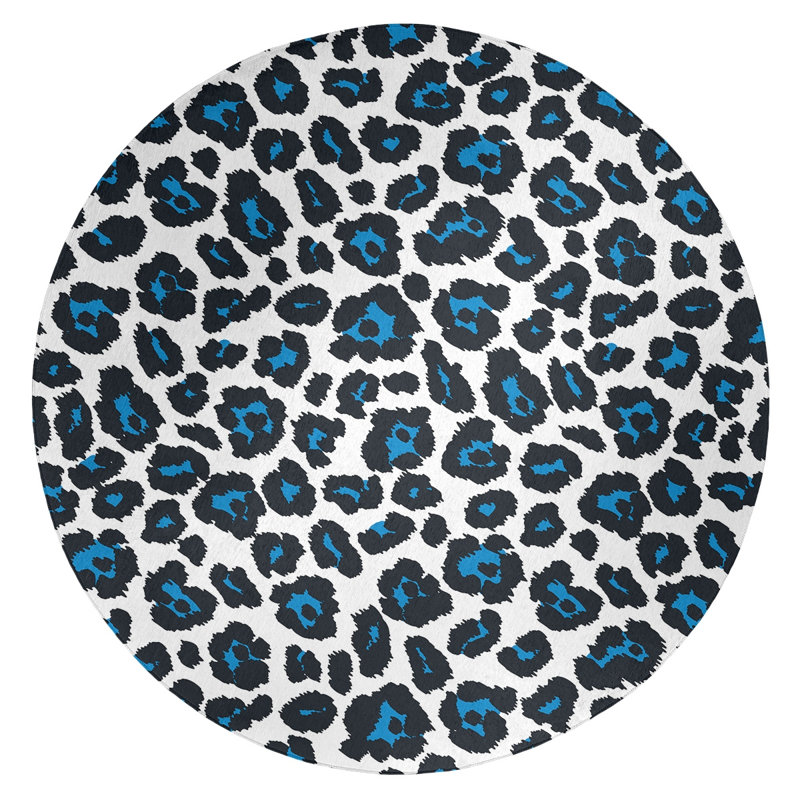 Animal Print Indoor Rug, Round 5'