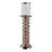 Wood and Metal Pillar Candle Holder with Stacked Ring Design-1359839622
