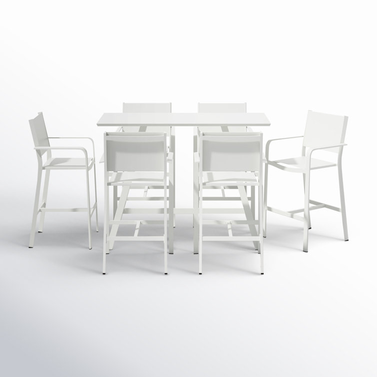 Ryan 59'' Rectangular 6 - Person Outdoor Dining Set with Cushions