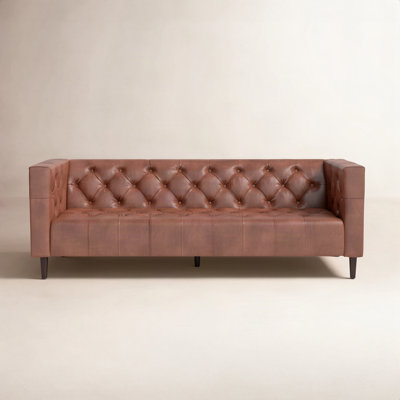 84" Genuine Leather Sofa