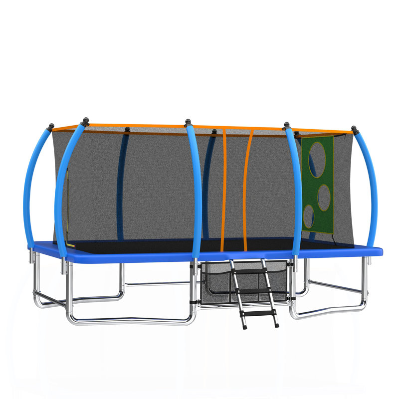 Trampoline carré extérieur 8x14ft, Light Blue