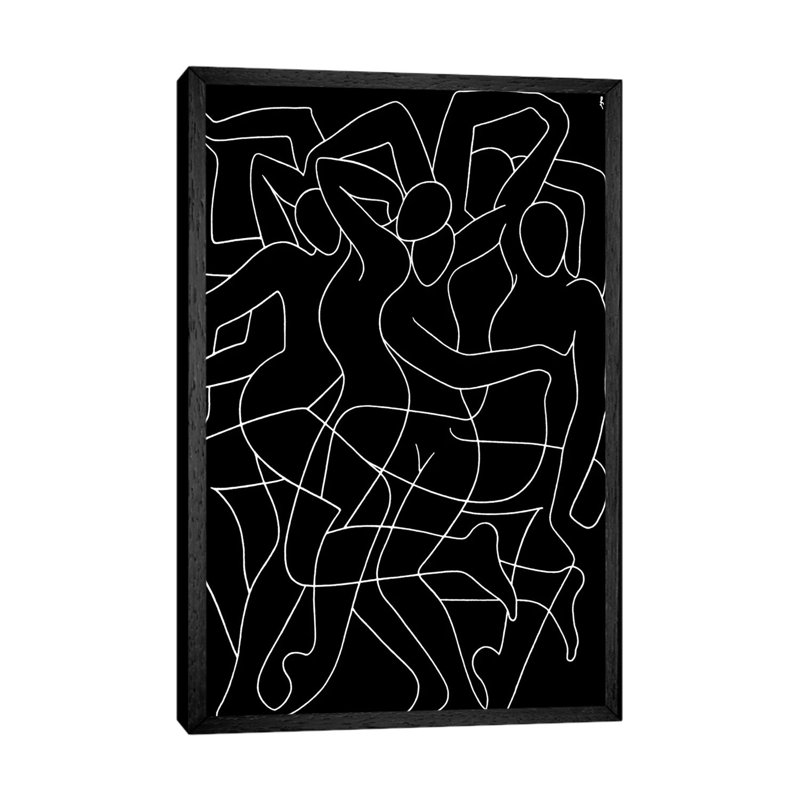 Playful Dance by Lia Chechelashvili - Print on Canvas, 152.5 cm H x 101.5 cm W, Black Framed