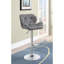 Tabouret de bar réglable en chrome (ensemble de 2)-462230582